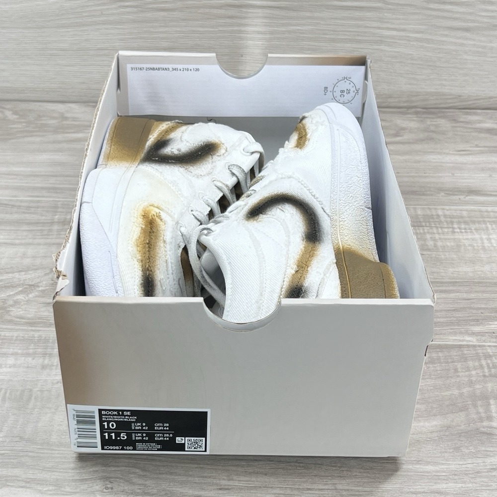 Nike Book 1 TORCHED New Basketball Shoes White IO9987-100 Mens Size 10 - Picture 9 of 10
